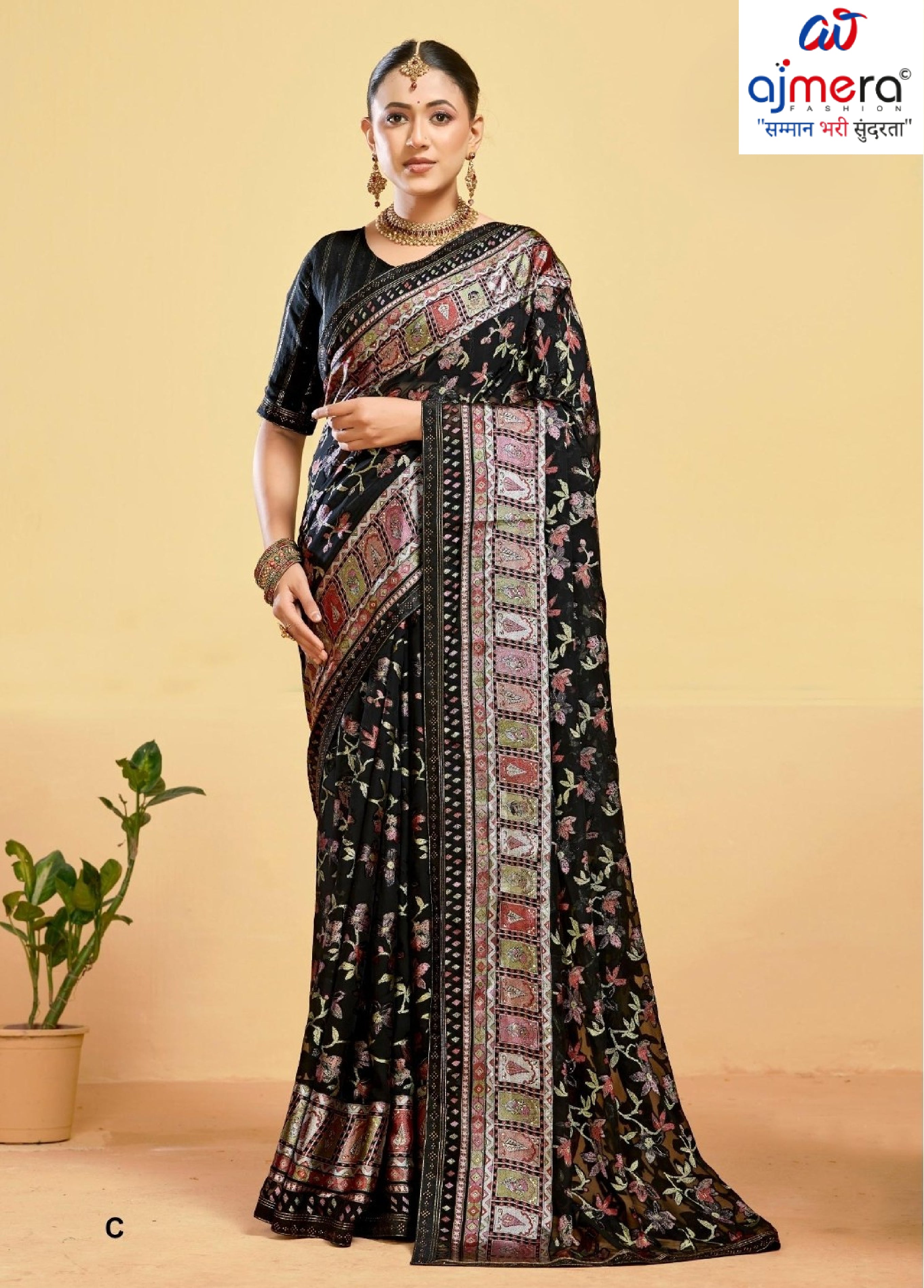 Elegant Printed Saree with Designer Blouse Piece for Festive Wear | RDD-AVISHA