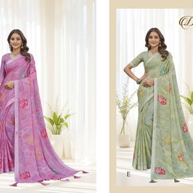 Fashionable Printed Saree with Blouse Piece for Festive Collection  | RDD-GANVITHA VOL-2