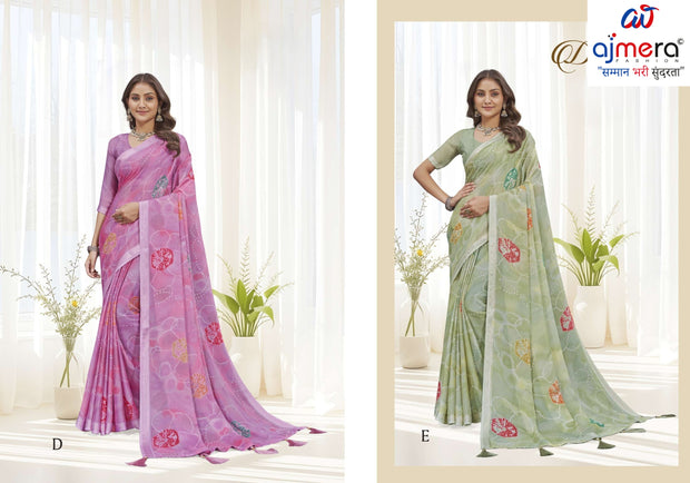 Fashionable Printed Saree with Blouse Piece for Festive Collection  | RDD-GANVITHA VOL-2
