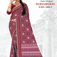 Contemporary Printed Saree with Blouse Piece for Premium Wear | GLC-SURYAMUKHI
