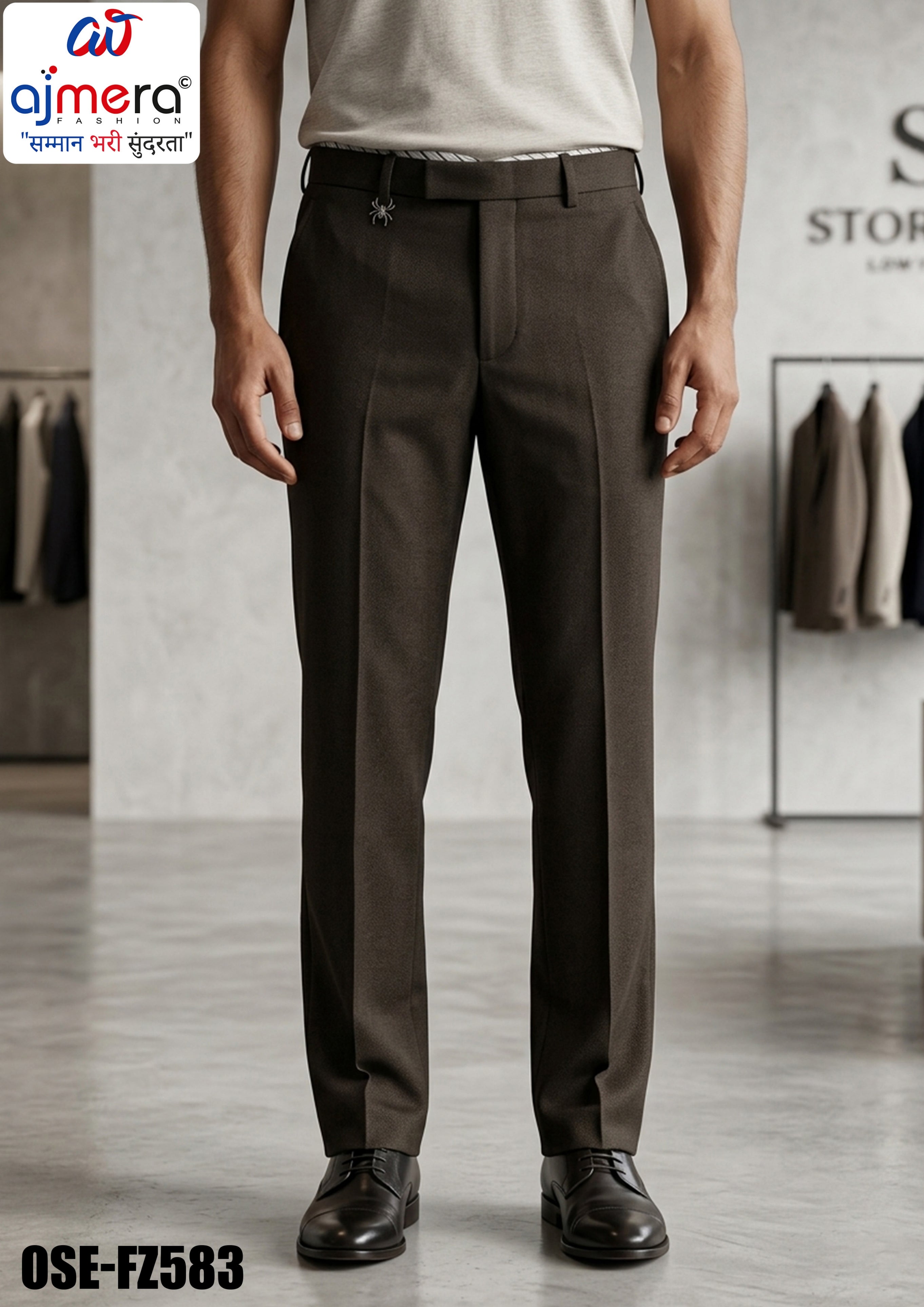 Premium Men's Formal Pant for Office & Business Wear | OSE-FZ583