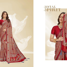 Contemporary Printed Saree with Blouse Piece for Premium Wear | RDD-MRUNALI VOL-2