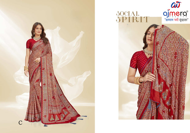 Contemporary Printed Saree with Blouse Piece for Premium Wear | RDD-MRUNALI VOL-2