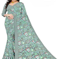 Heavy Reniyal Print Loose Saree without Blouse for Premium Ethnic and Traditional Wear | CAS-PREMIUM