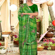 Classic Printed Saree with Blouse Piece for Timeless Traditional Style | PRM-THREE GOLI