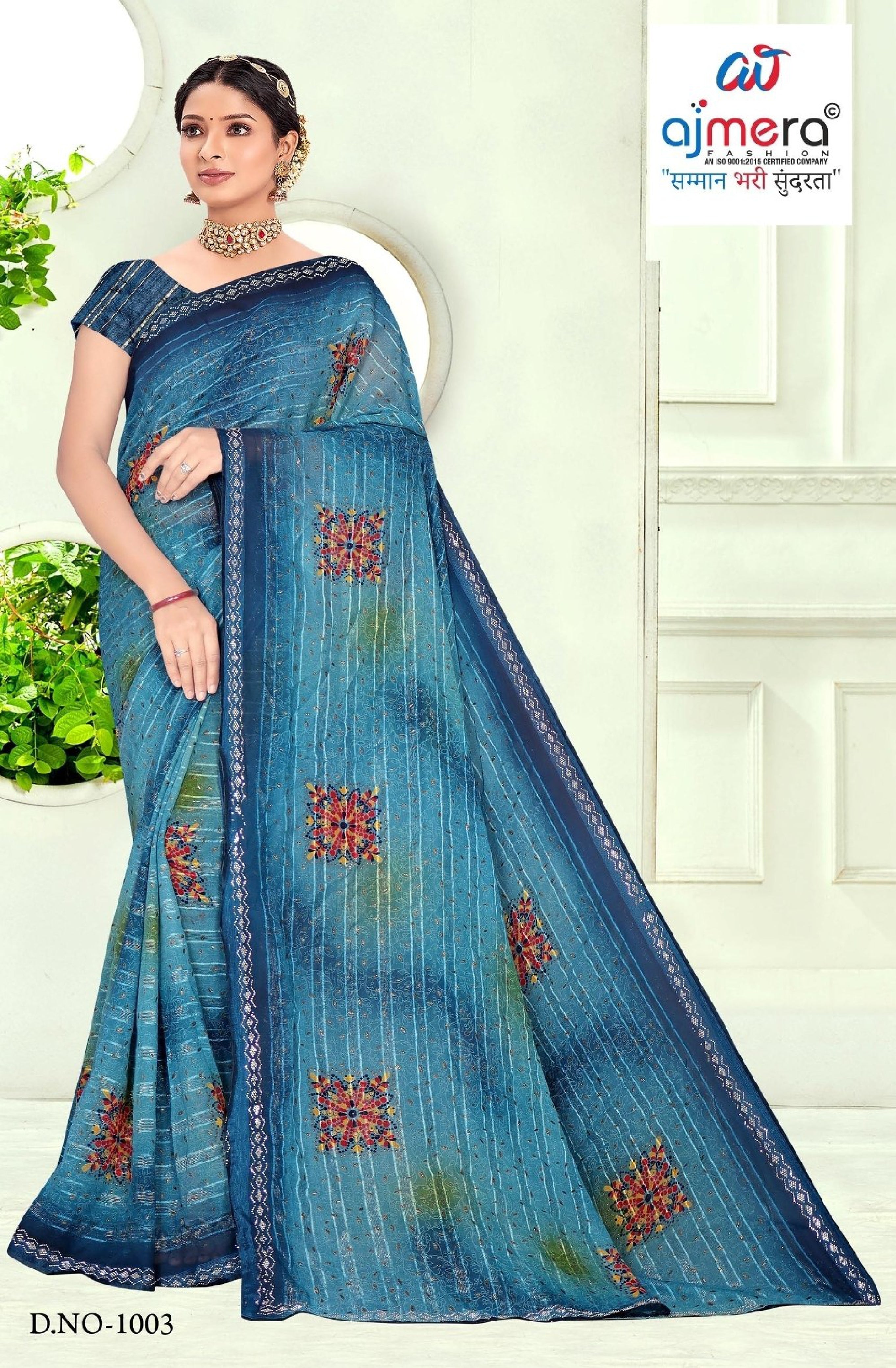 Designer Printed Saree with Blouse Piece for Special Occasions  | SNR-DEVIKA