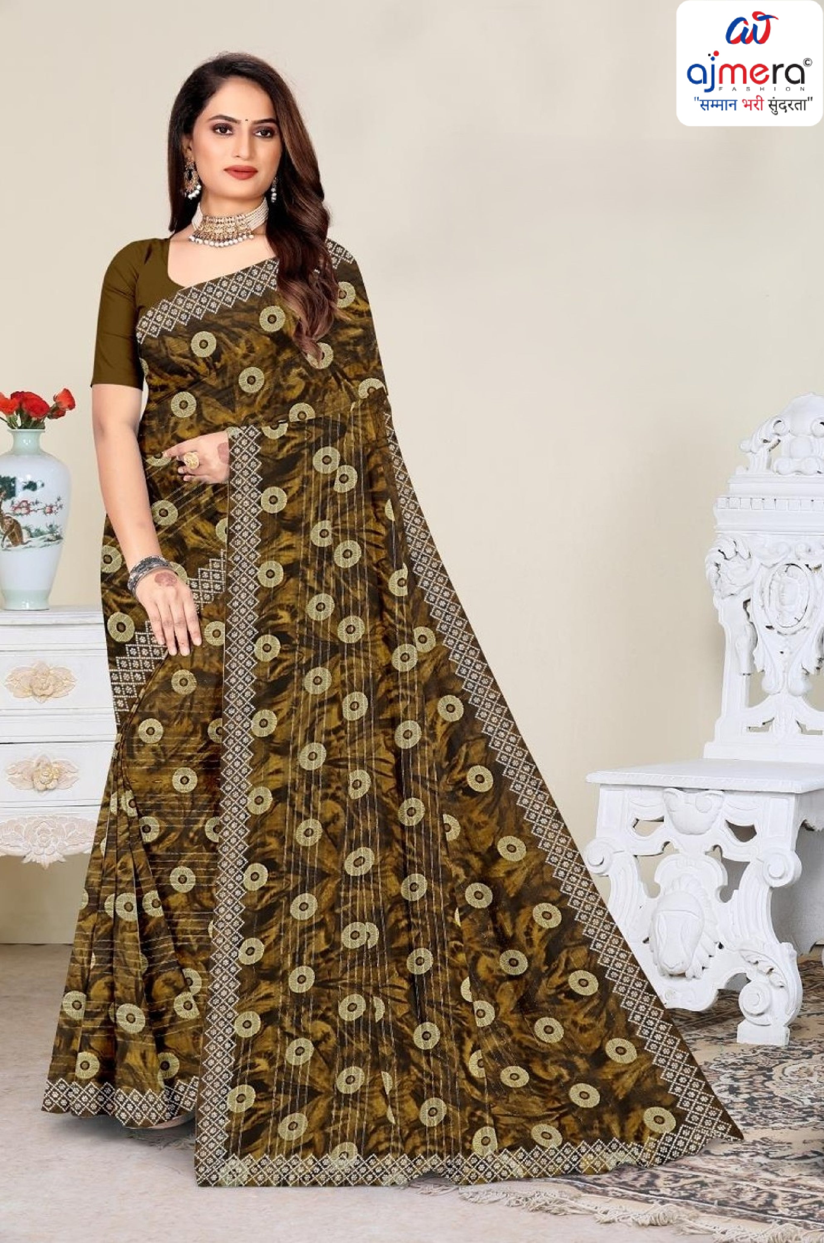 Contemporary Printed Saree with Blouse Piece for Premium Wear  | GPT-CHANCHAL-1