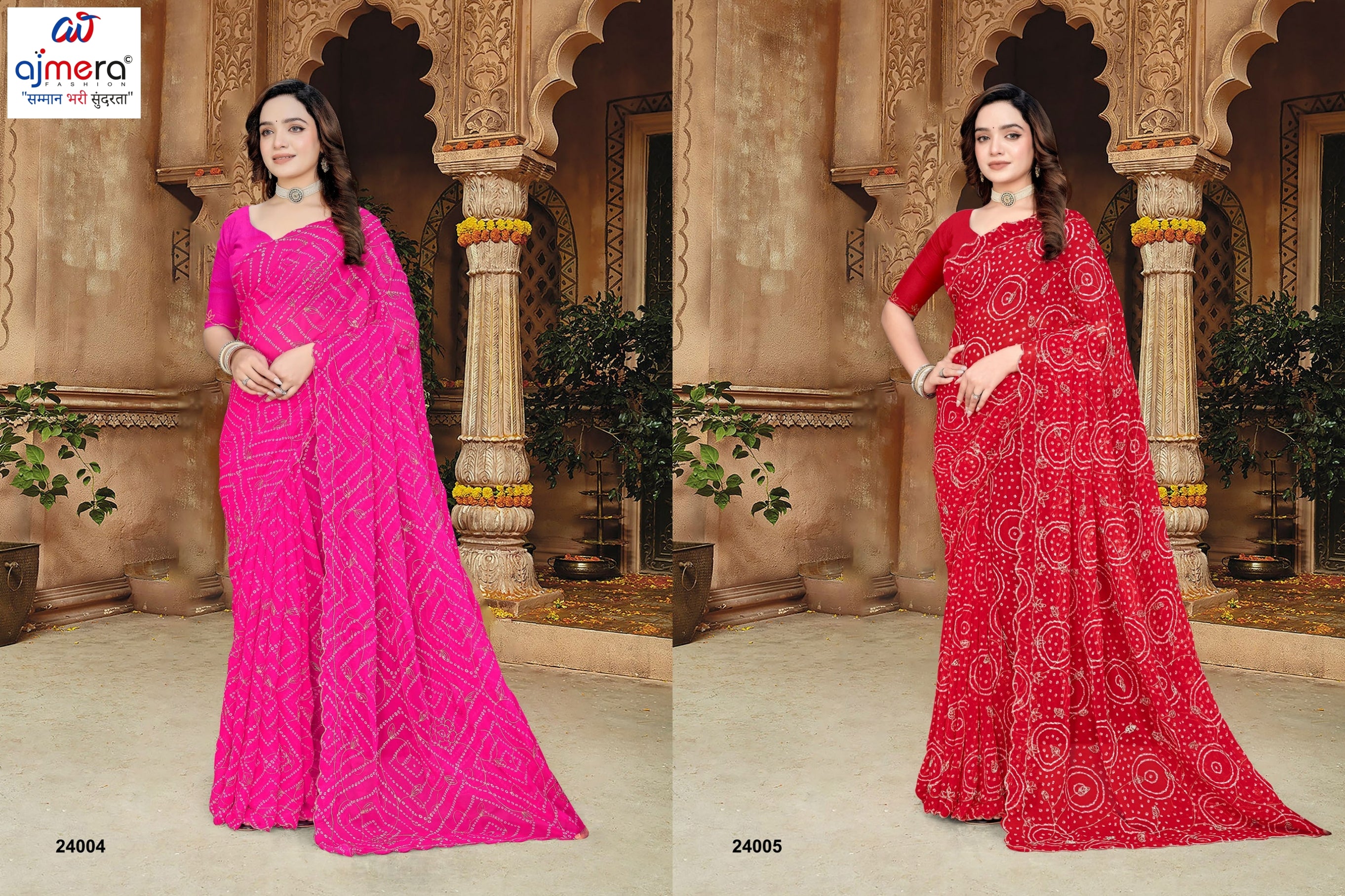 Elegant Printed Saree with Designer Blouse Piece for Festive Wear  | JS-VEDIKA