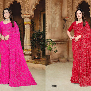 Elegant Printed Saree with Designer Blouse Piece for Festive Wear  | JS-VEDIKA