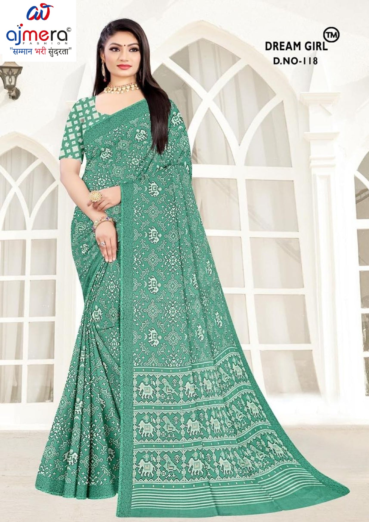 Stylish Printed Saree with Blouse Piece for Traditional Celebrations | PUS-DREAM GIRL-118