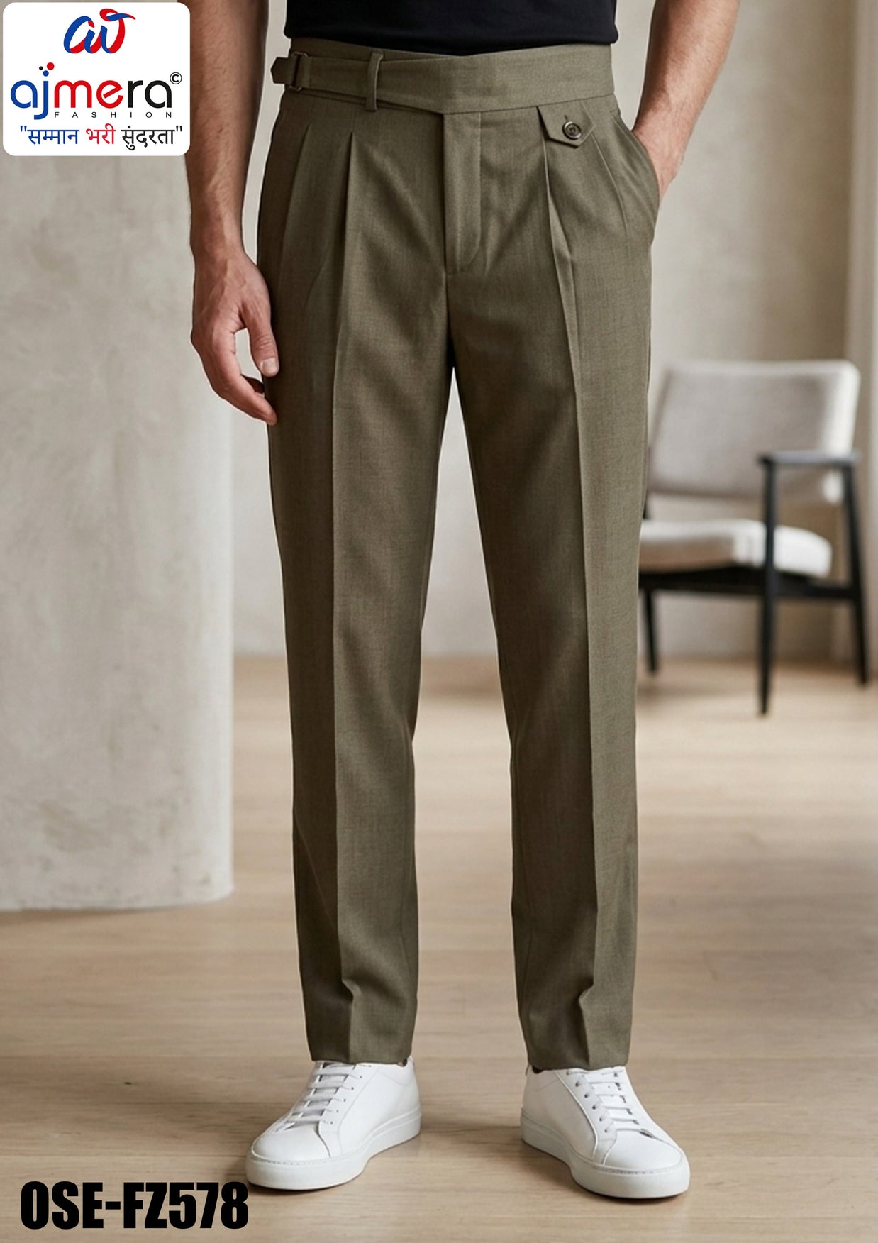 Premium Men's Formal Pant for Office & Business Wear | OSE-FZ578