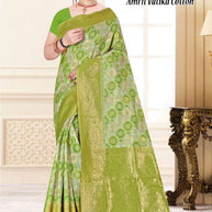 Exclusive Jacquard Silk Saree with Blouse Piece for Premium Cultural Wear | TUL-AMRIT VATIKA COTTON