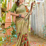 Premium Printed Saree with Matching Blouse Piece for Ethnic Elegance | PRM-JANEMAN