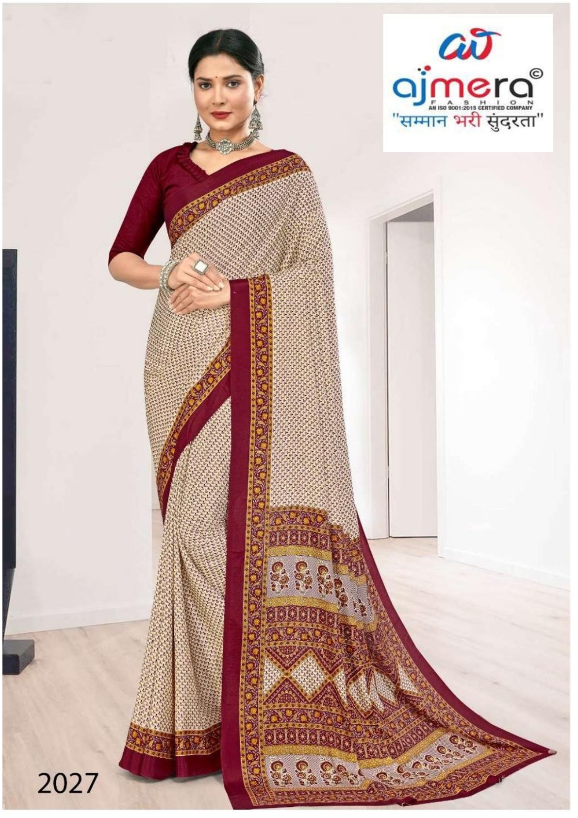 Printed Print Loose Saree without Blouse for Premium Ethnic and Traditional Wear | SIP-MISS WORLD