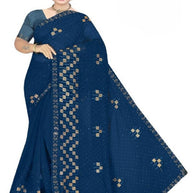 Dyed Matching Saree Supplier with Blouse Piece for Premium Ethnic and Traditional Wear | VKM-COMPANY