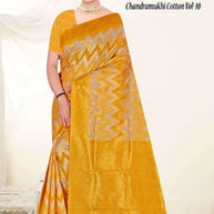Exclusive Jacquard Silk Saree without Blouse for Premium Cultural Wear | TUL-CHANDRAMUKHI COTTON