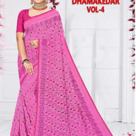 Chic Printed Saree with Blouse Piece for Sophisticated Ethnic Style | GPT-DHAMAKEDAR-4