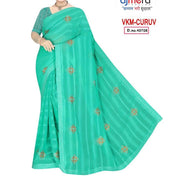 Trendy Dyed Matching Saree with Blouse Piece for Premium Ethnic and Traditional Wear | VKM-CURVV