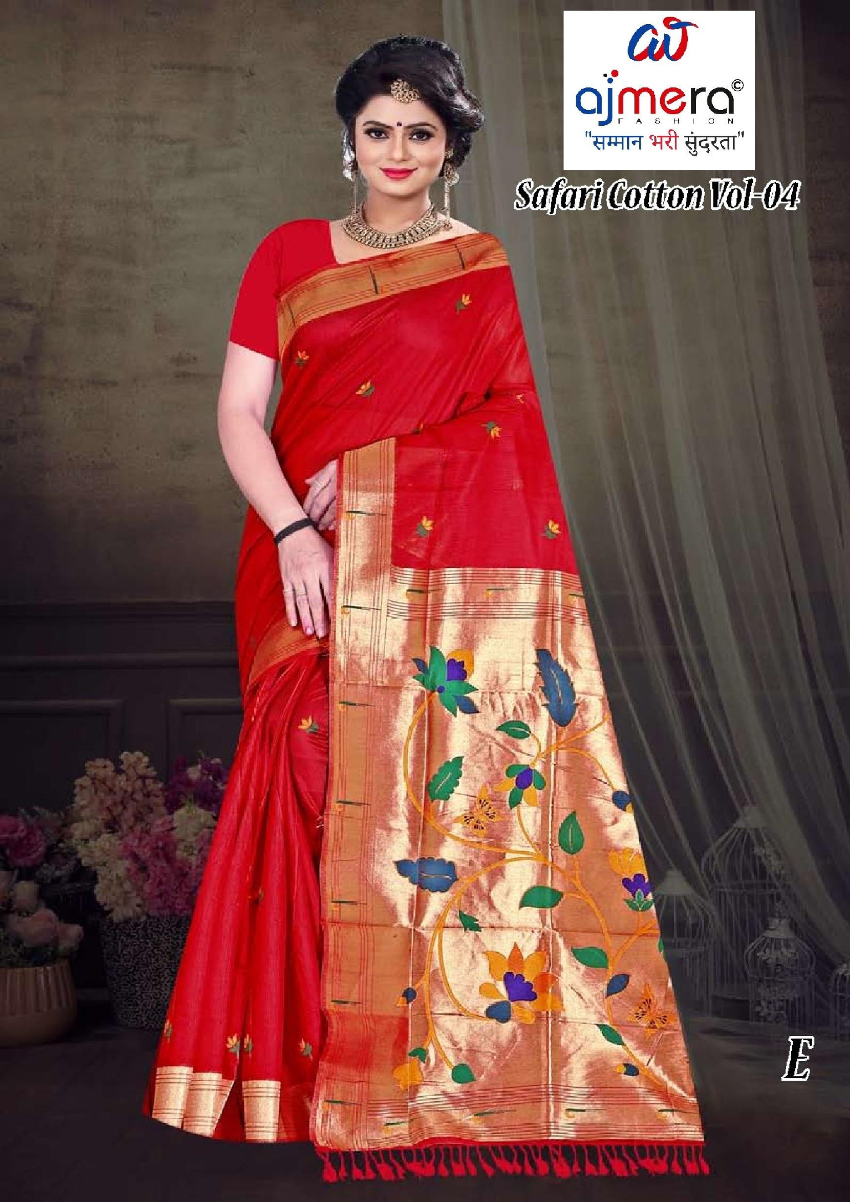 Classic Jacquard Silk Saree with Blouse Piece for Elegant Traditional Look | TUL-SAFARI COTTON VOL-04