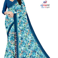 Contemporary Printed Saree with Blouse Piece for Premium Wear  | CAS-HAPPY DAY