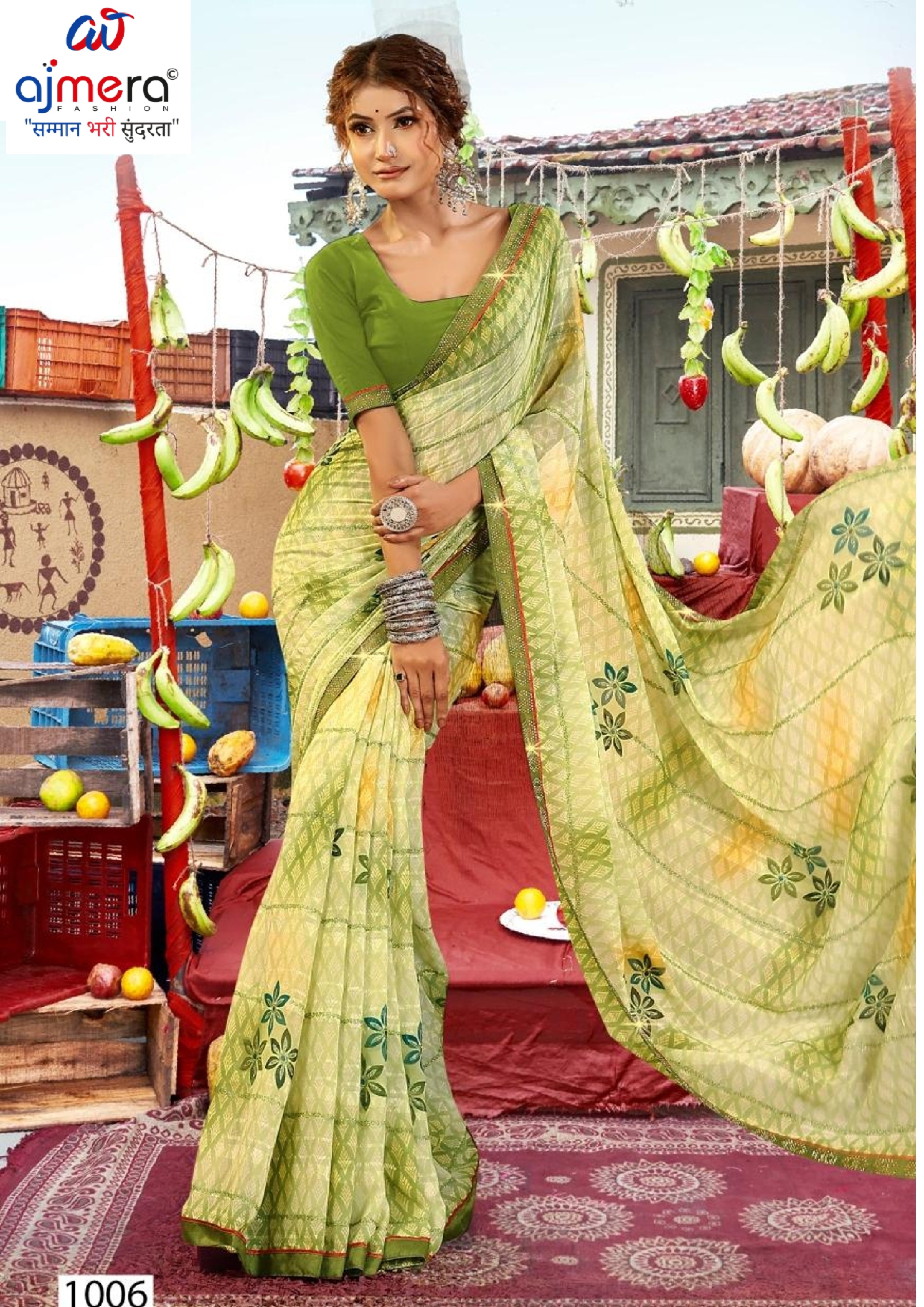 Designer Printed Saree with Blouse Piece for Special Occasions | PRM-PARI
