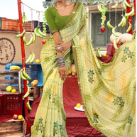 Designer Printed Saree with Blouse Piece for Special Occasions | PRM-PARI