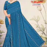 Printed Dyed Matching Saree with Blouse Piece for Premium Ethnic and Traditional Wear | TIK-BELLAVITA