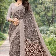 Reniyal Print Loose Saree with Blouse for Premium Ethnic and Traditional Wear | SGR-PADMA