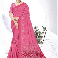 Premium Printed Saree with Matching Blouse Piece for Ethnic Elegance | PUS-DREAM GIRL-110