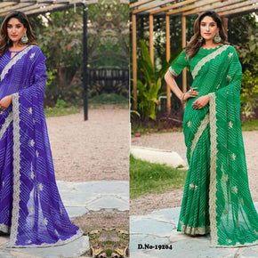 Fashionable Printed Saree without Blouse for Festive Collection  | JS-KANCHAN-2