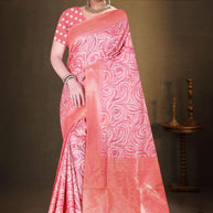 Elegant Jacquard Silk Saree With Blouse Piece | TUL-AASTHA ANU COTTON