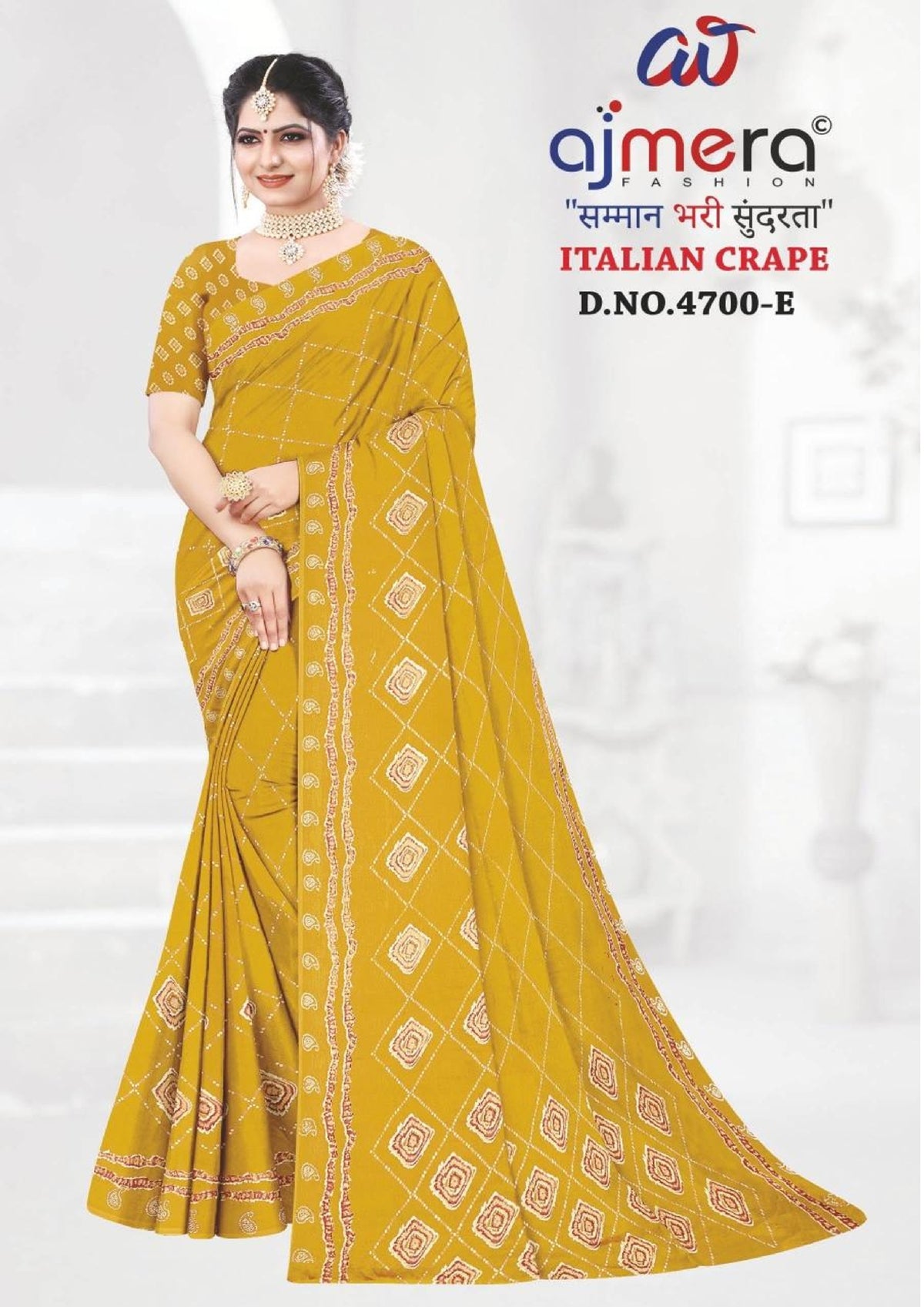 Exclusive Printed Saree with Blouse Piece for Elegant Ethnic Look | GLC-ITALIAN CRAPE
