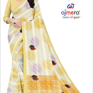 Graceful Printed Saree with Blouse Piece for Modern Ethnic Fashion  | CAS-MANGO SHAKE