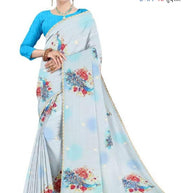 Georgette Print Loose Saree with Blouse for Premium Ethnic and Traditional Wear | TD-COCONUT
