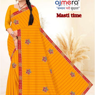 Lycra Dyed Matching Saree with Blouse Piece for Premium Ethnic and Traditional Wear | SRS-MASTI TIME