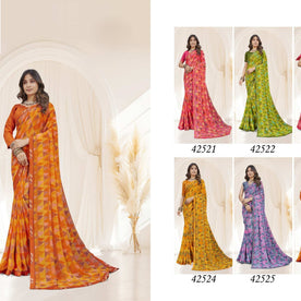 Classic Printed Saree with Blouse Piece for Timeless Traditional Style  | RDD-SHAAN VOL-03