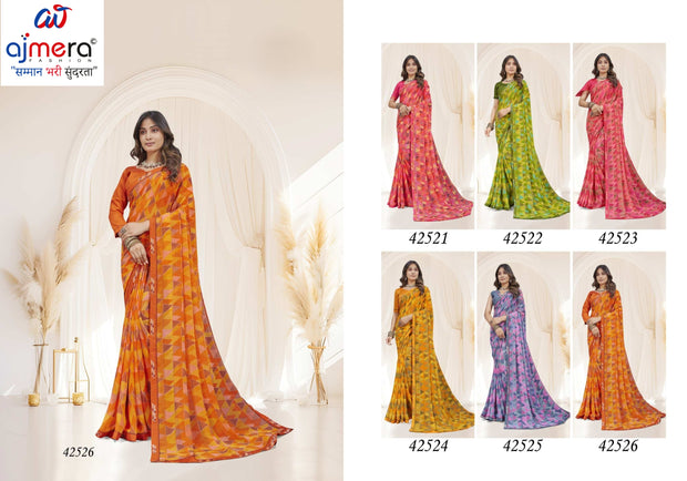 Classic Printed Saree with Blouse Piece for Timeless Traditional Style  | RDD-SHAAN VOL-03