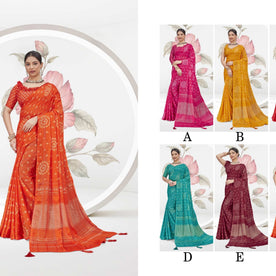 Beautiful Printed Saree with Blouse Piece for Cultural Celebrations | RDD-RINKAL