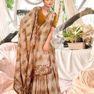 Chic Printed Saree with Blouse Piece for Sophisticated Ethnic Style | PRM-MISS UNIVERSE