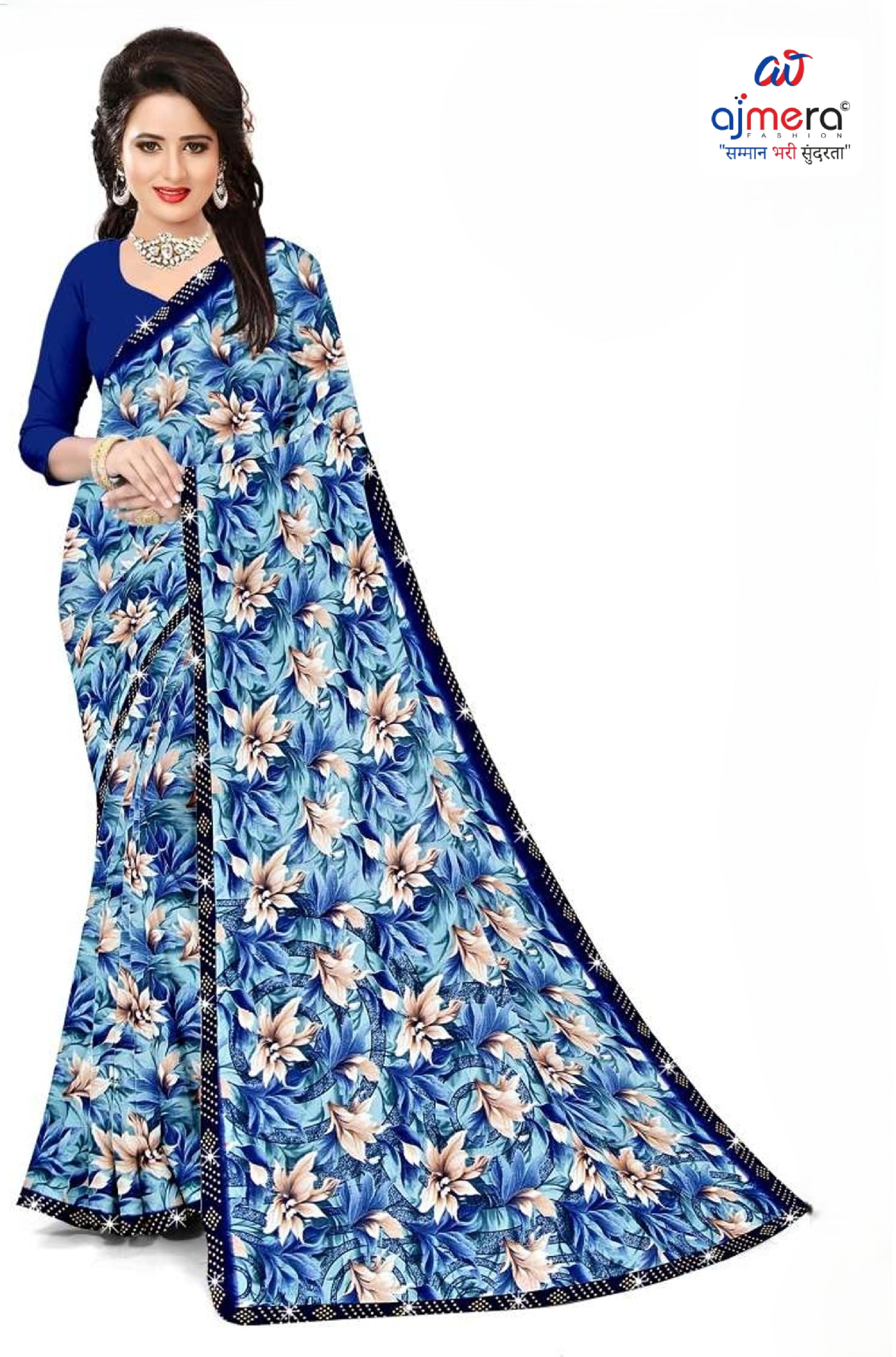 Beautiful Printed Saree with Blouse Piece for Cultural Celebrations | CAS-SILK GEORGEATE
