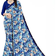 Beautiful Printed Saree with Blouse Piece for Cultural Celebrations | CAS-SILK GEORGEATE