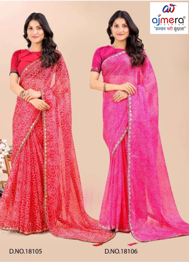 Graceful Printed Saree with Blouse Piece for Modern Ethnic Fashion  | JS-SEEMA