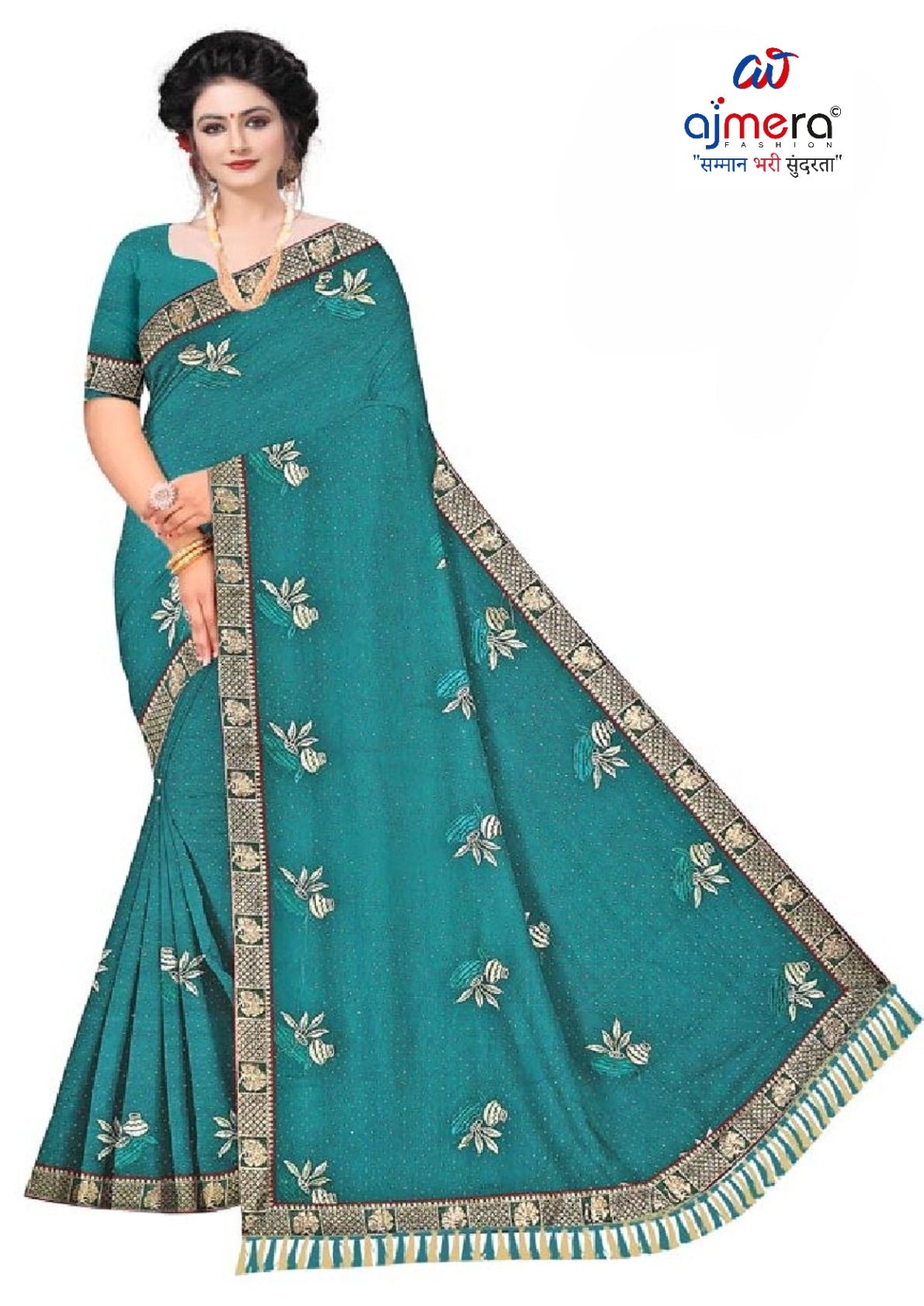 Fandy Dyed Matching Saree with Blouse Piece for Premium Ethnic and Traditional Wear | VKM-MATUKI