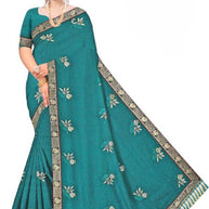 Fandy Dyed Matching Saree with Blouse Piece for Premium Ethnic and Traditional Wear | VKM-MATUKI