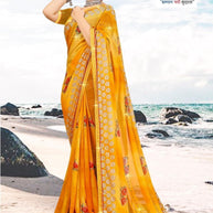 Premium Printed Saree with Matching Blouse Piece for Ethnic Elegance | PRM-TWO GULAB