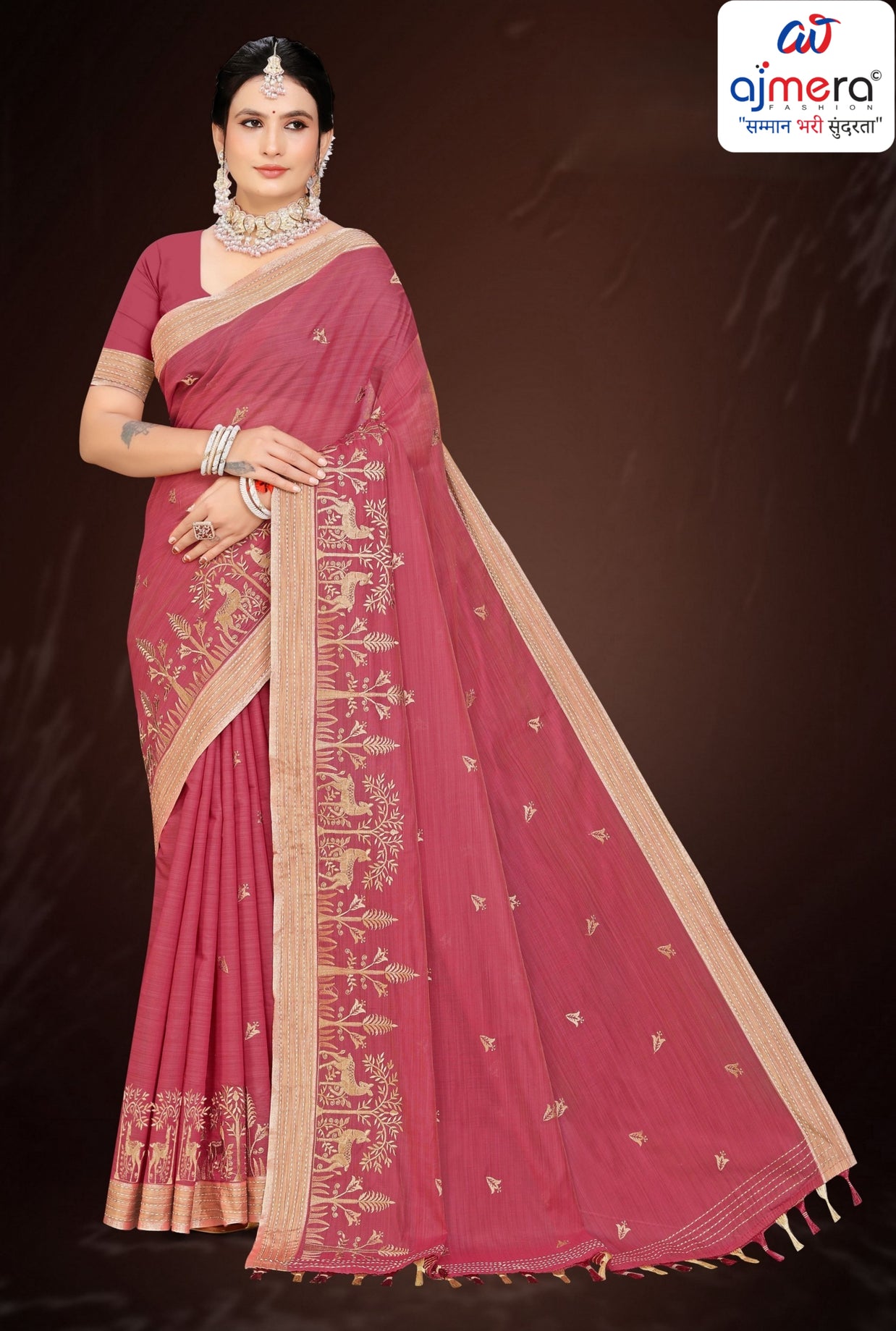 Fancy Cotton Saree with Blouse Piece for Premium Ethnic and Traditional Wear | PUT-NOORI