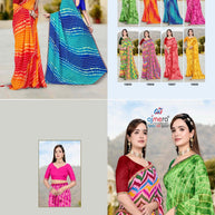 Elegant Printed Saree with Designer Blouse Piece for Festive Wear  | JS-NIKITA-2