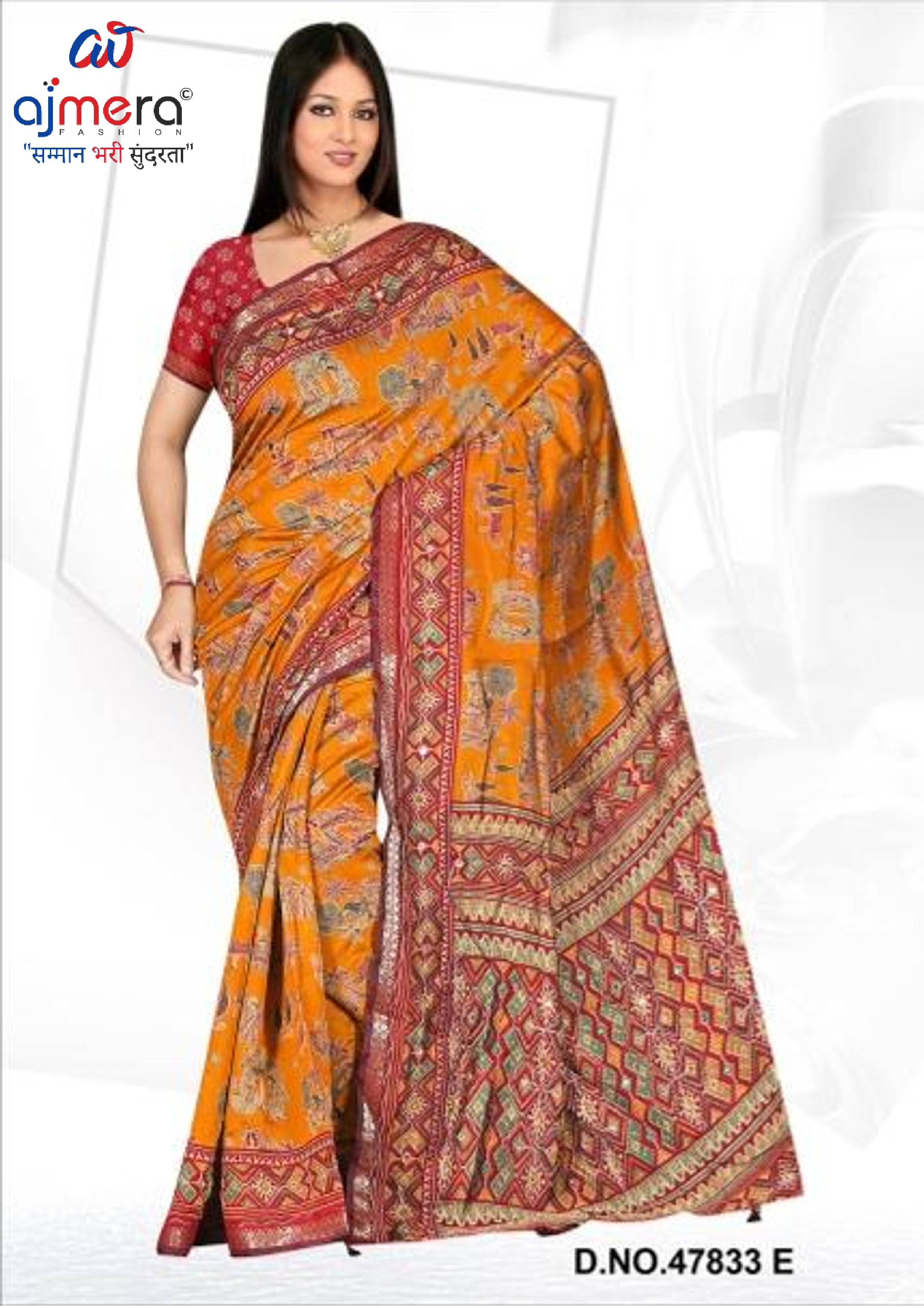 Designer Printed Saree with Blouse Piece for Special Occasions | VER-SHANTI-47833