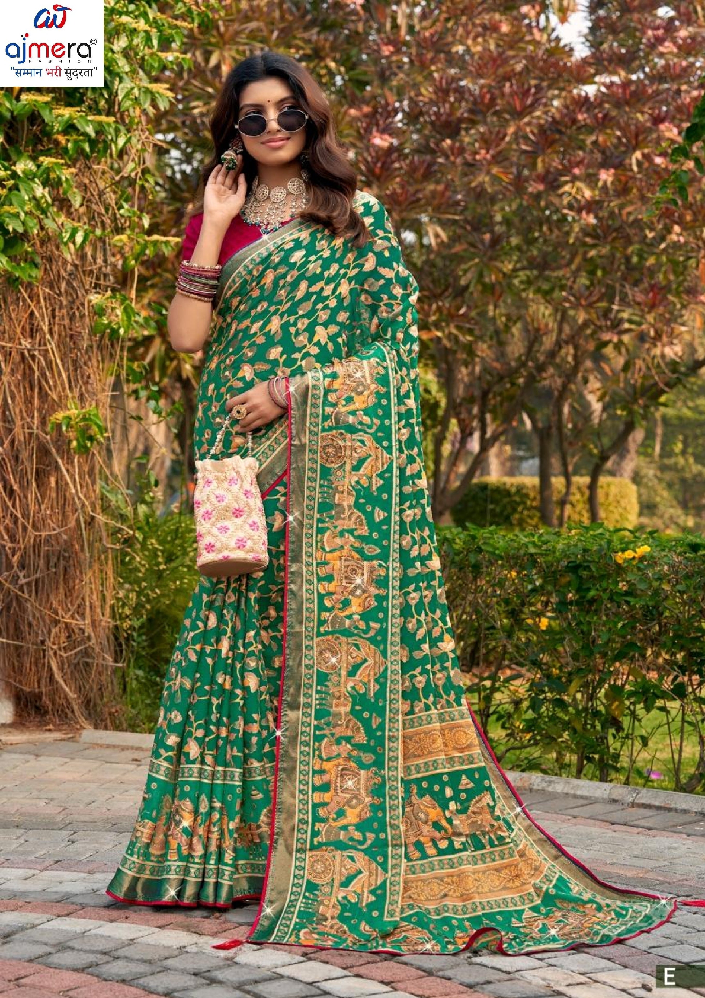 Exclusive Printed Saree with Blouse Piece for Elegant Ethnic Look | VDT-ZOYA BRASSO-32