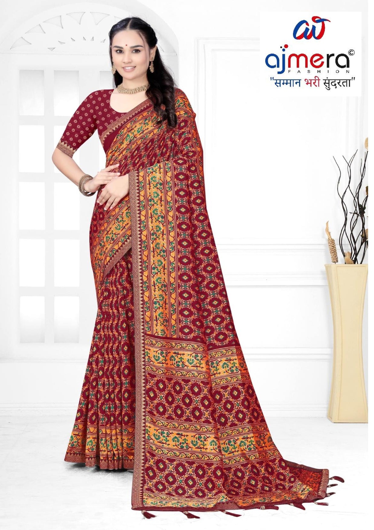 Vichitra Print Loose Saree with Blouse for Premium Ethnic and Traditional Wear | TTS-AKSARA VOL-39